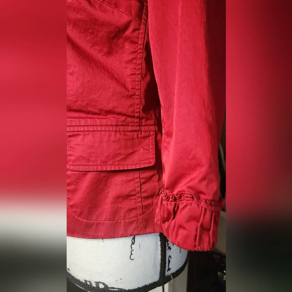 Talbots Red Ruffled Blazer - Picture 5 of 7